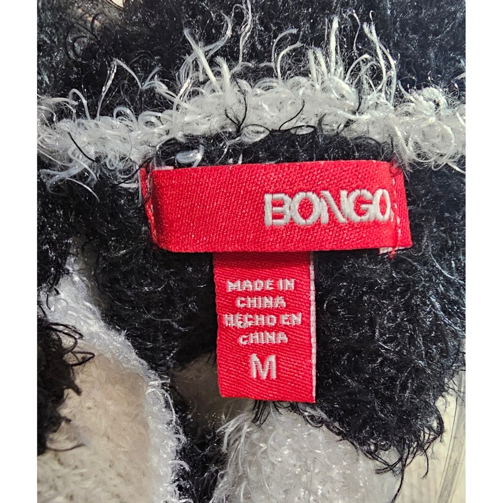 BONGO Eyelash Stripe Sweater Women's Size M Black White 3/4 Sleeve - Picture 4 of 7